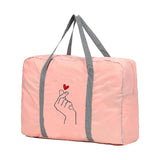 Love Pattern Series Foldable Travel Bag Women Portable Organizer Large Capacity