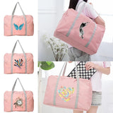 Water Proof Shoulder Travel Bag Feather Print Handbag Luggage Pack