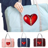 Love Print Tote Bag Travel Organizer Camping Toiletries Storage