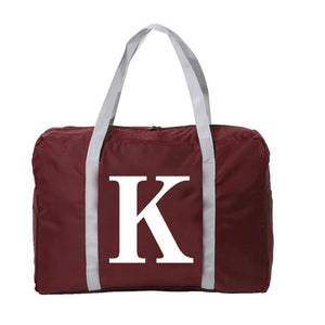 Foldable Travel Bag Luggage Tote Bags Large Capacity Letter Print