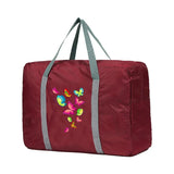 Large Capacity Travel Bags Clothing Shoes Organize Bag Cartoon Butterfly Print