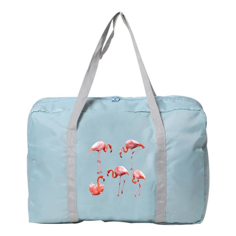Flamingo Print Travel Bag Multi-function Handbag Camping Toiletries Storage