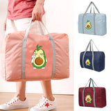 Large Capacity Travel Bags Men Women Luggage Bag Avocado Make Up Print