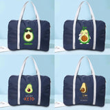 Avocado Printing Foldable Travel Bag Large Capacity Duffle Bag
