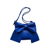 Women's Bowknot Shoulder Bag in White/Blue/Black