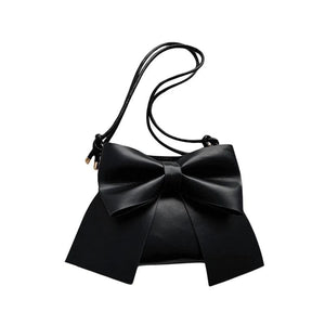 Women's Bowknot Shoulder Bag in White/Blue/Black