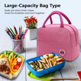 Canvas Lunch Bag with Phrase Print Insulation