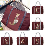 Large Capacity Folding Unisex Travel Bags Letter Print Luggage Tote Handbag