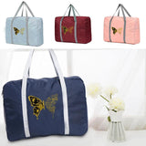 Butterfly&English Printing Duffle Bag Travel Accessories