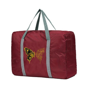 Butterfly&English Printing Duffle Bag Travel Accessories