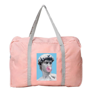 Water Proof Luggage Travel Bag Funny Series Print Shoulder Pack Nylon Handbag