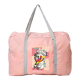 Water Proof Luggage Travel Bag Funny Series Print Shoulder Pack Nylon Handbag