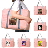 Water Proof Luggage Travel Bag Funny Series Print Shoulder Pack Nylon Handbag