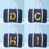 Nylon Foldable Travel Bags Large Capacity Duffle Bag Fruit Printed Women Handbag