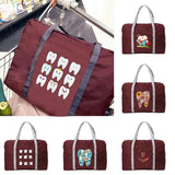 Large Capacity Travel Bags Tote Duffel Set Teeth Print Hand Bag