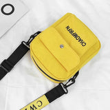 Canvas Crossbody Bag for Women Earphone Zipper Handbag