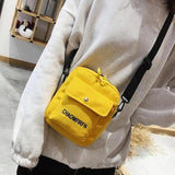 Canvas Crossbody Bag for Women Earphone Zipper Handbag