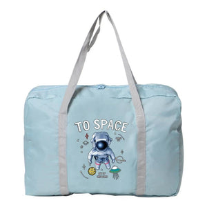 Astronaut Printing Travel Bag Nylon Foldable Luggage WaterProof Handbags