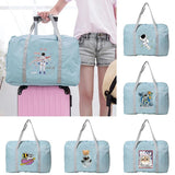 Astronaut Printing Travel Bag Nylon Foldable Luggage WaterProof Handbags