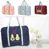 Foldable Travel Bags Organizer Luggage Clothing Storage Bag Avocado Love Pattern
