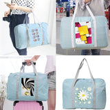 3D Printing Travel Bag Unisex Large Capacity Luggage WaterProof Nylon Foldable