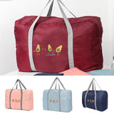 Large Capacity Travel Bag Men Women Avocado Print Storage Handbag