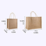 Jute Burlap Tote Large Reusable Grocery Bags with Handles for Women Shopping