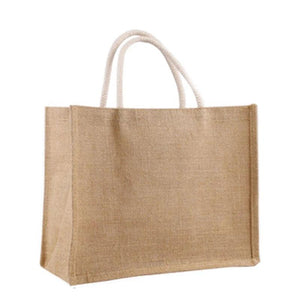 Jute Burlap Tote Large Reusable Grocery Bags with Handles for Women Shopping