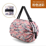 Camo Folding Storage Bag Portable Tote Waterproof Hiking Shoulder Shopping Bag