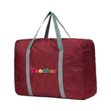 Teacher Pattern Travel Bag Unisex Foldable Handbags Organizers