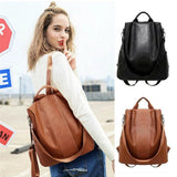 Vintage Anti-Theft Backpack for Women, Large Capacity School Shoulder Bag