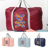 Bear Pattern Foldable Travel Duffle Bag