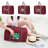 Foldable Flamingo Pattern Travel Bag Large Capacity