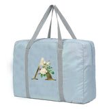 Golden Flower Pattern Travel Duffle Bag Large Capacity Unisex Weekend Organizer
