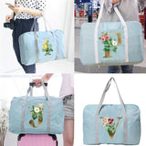 Golden Flower Pattern Travel Duffle Bag Large Capacity Unisex Weekend Organizer