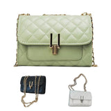 Chain Bag Delicate Faux Leather Women Single-shoulder Diagonal Messenger Bag