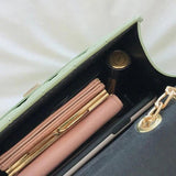 Chain Bag Delicate Faux Leather Women Single-shoulder Diagonal Messenger Bag