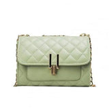 Chain Bag Delicate Faux Leather Women Single-shoulder Diagonal Messenger Bag