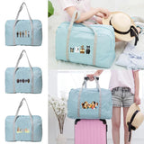 Large Capacity Cartoon Travel Bag Clothes Storage Weekend Organizer