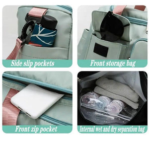 Large Capacity Waterproof Sports Gym Bag Women