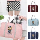 Travel Bag Bear Zipper Portable Durable Handbag