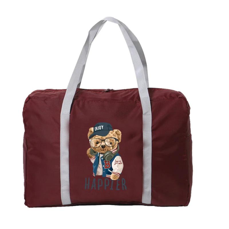 Travel Bag Bear Zipper Portable Durable Handbag