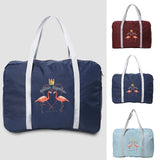Flamingo Print Foldable Tote Bag for Women Travel, Camping