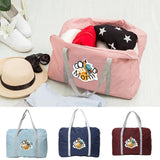 Food Printing Tote Bag Foldable Zipper Luggage Camping Handbag