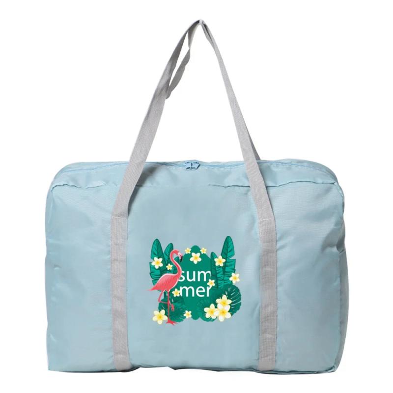 Women Leisure Fitness Yoga Camping Handbag Flamingo Print Zipper Organizer