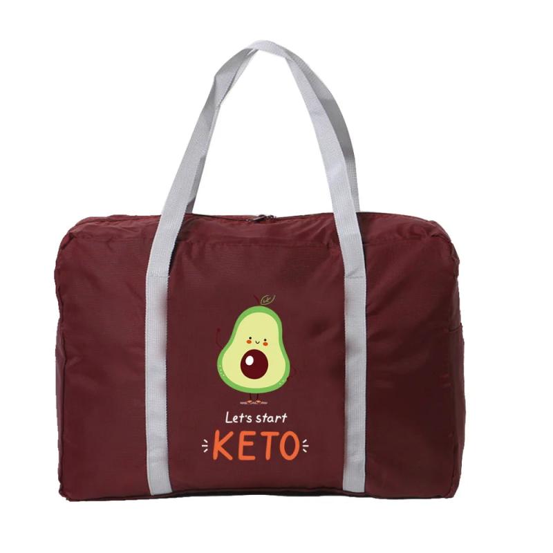 Men's Foldable Waterproof Travel Bag Large Capacity Tote Zipper Fishing Bag