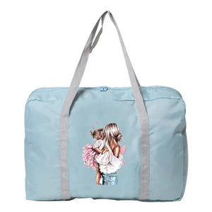 Large Capacity Mom Print Travel Bag Hand Luggage Tote for Lady Men