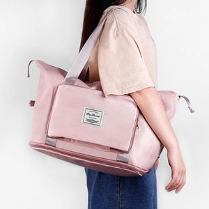 Foldable Travel Bag for Women Large Capacity Hand-held Wait Bag