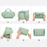 Foldable Travel Bag for Women Large Capacity Hand-held Wait Bag