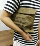 Vintage Military Clutch Bag Khaki Print Envelope Handbag